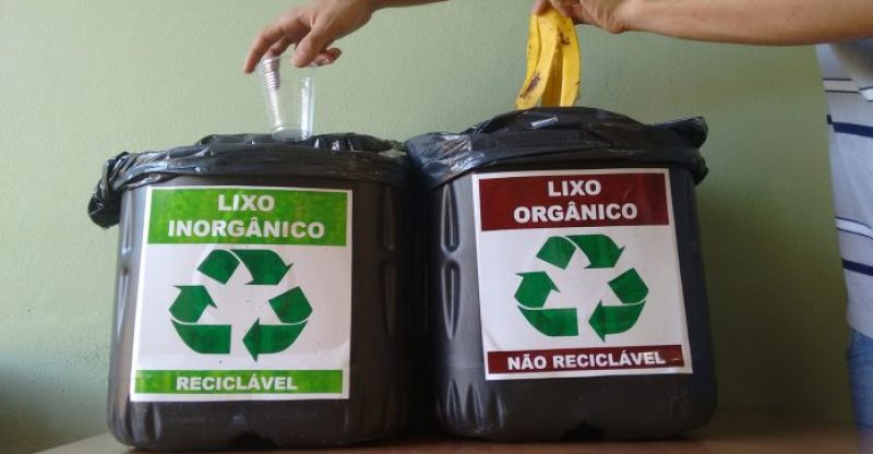 Lixo orgânico e inorgânico